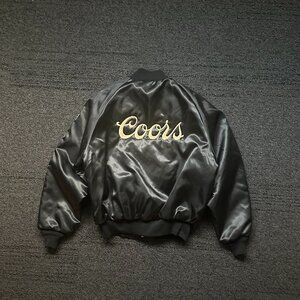 King Louie Pro Fit Coors Black Gold Nylon Bomber Jacket Men’s Medium